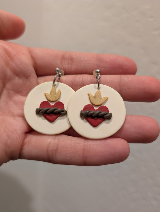 Sacred Heart of Jesus earings